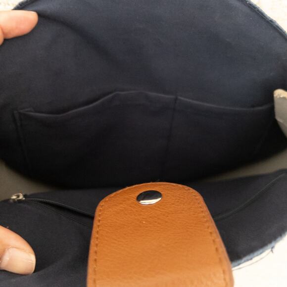 Bueno Paper Straw Floral Round Boho Shoulder Bag - Picture 6 of 10